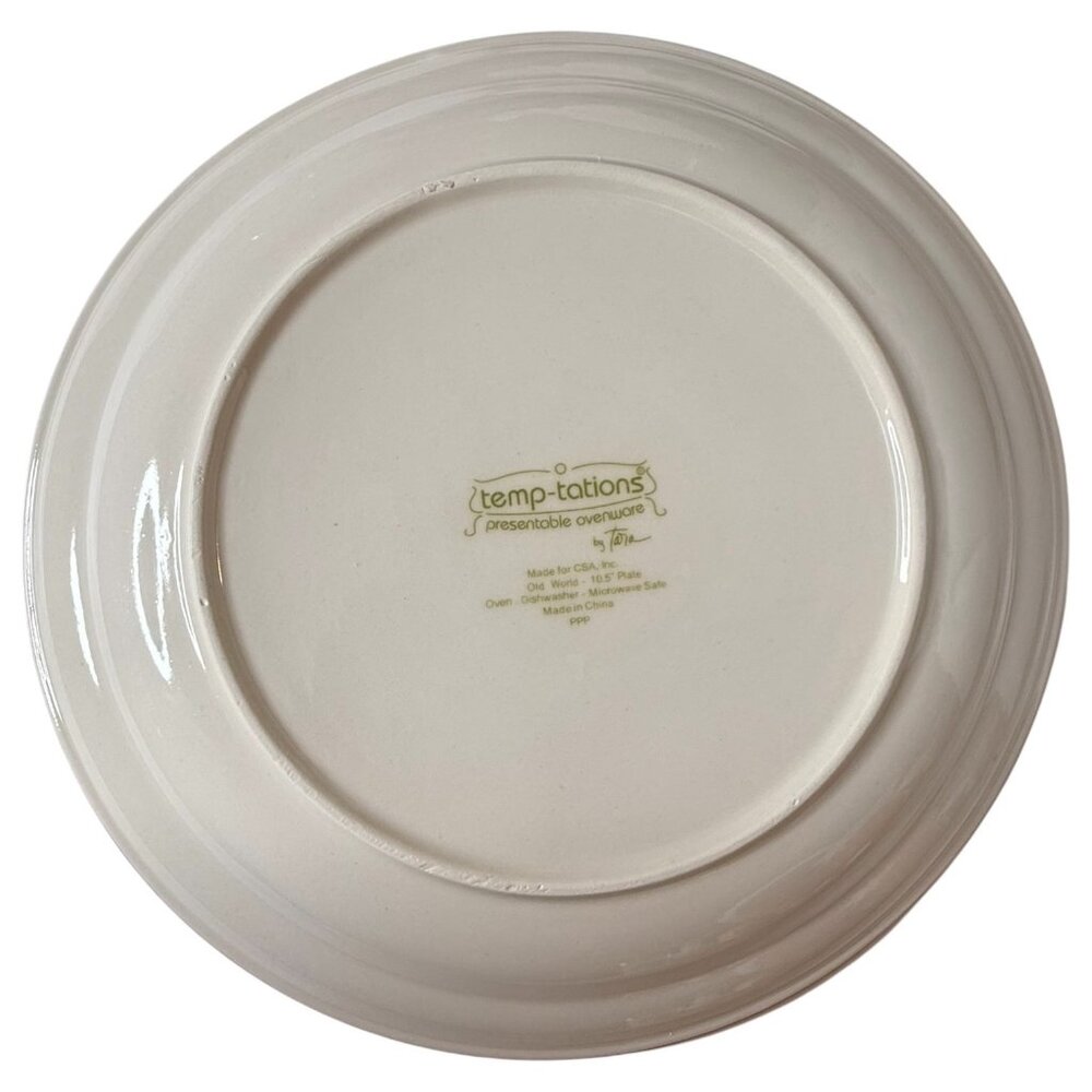 TempTations By Tara Old World Collection Cranberry Salad Plates 8" Set Of 4 Red - Picture 3 of 10